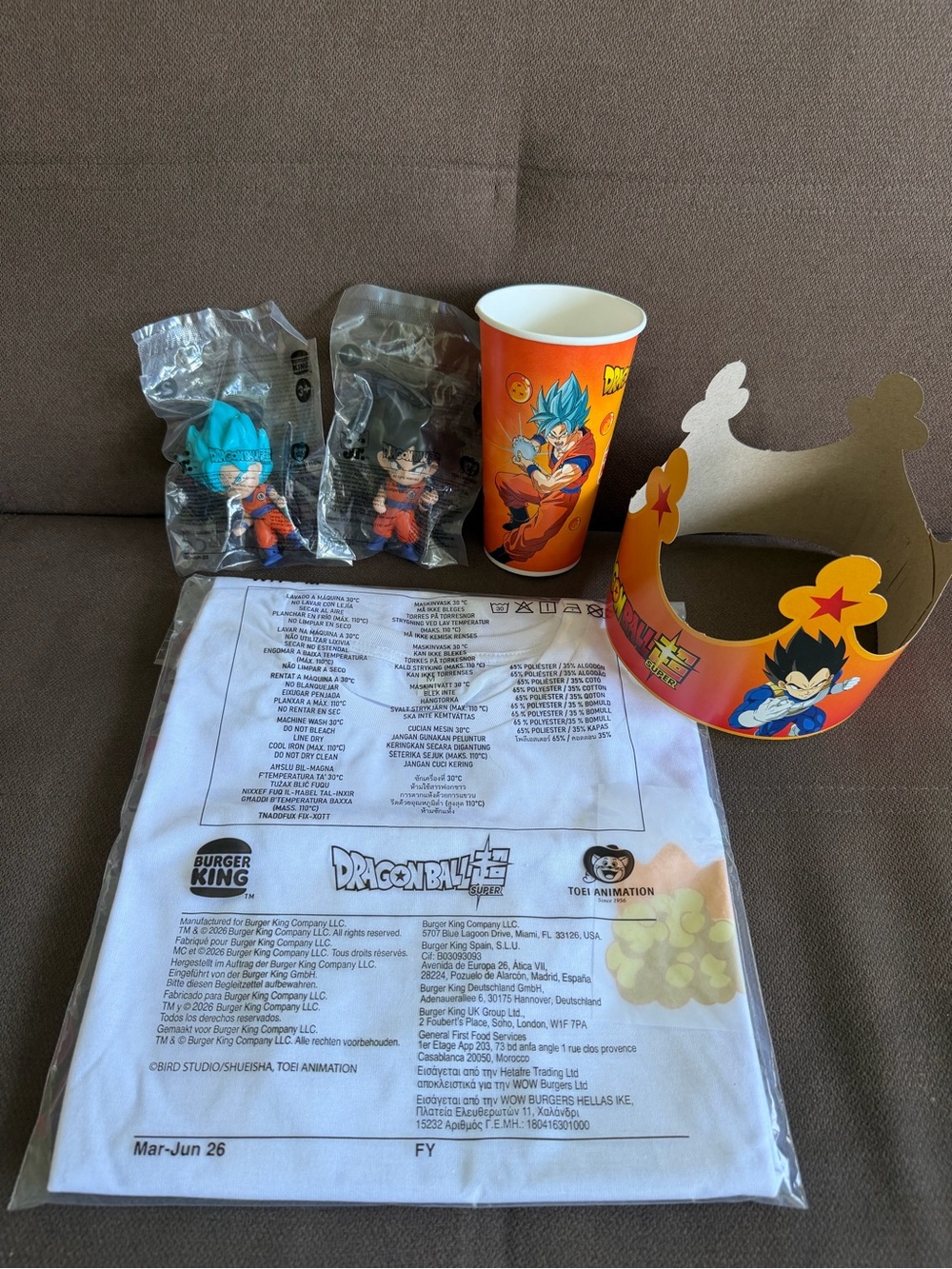2026 Puerto Rico Burger King x Dragon Ball Z Super Collab Limited Edition Lot